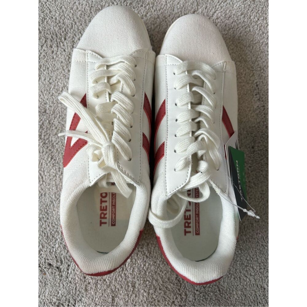 NWT Tretorn Blucher sneaker, white/magenta, $80 - Picture 5 of 7